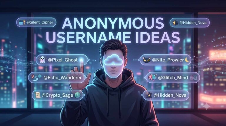 Anonymous Username Ideas